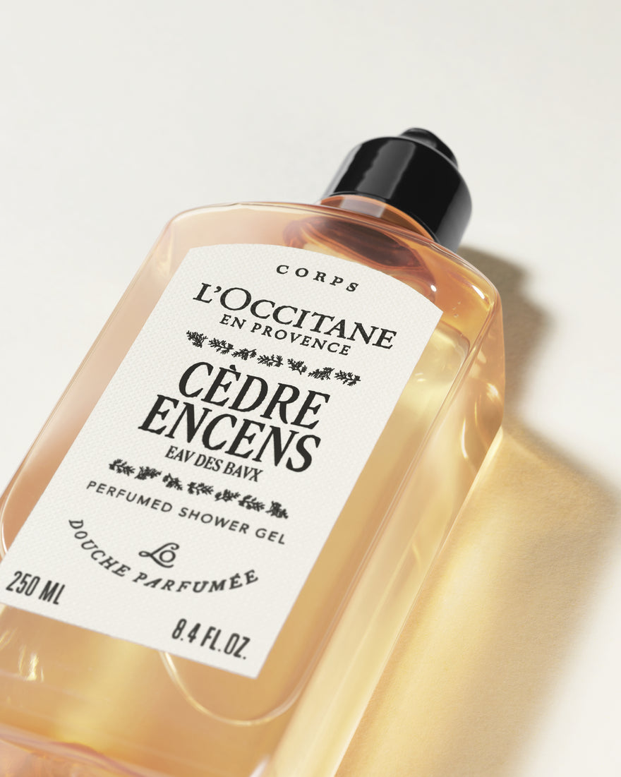 GEL DOUCHE PARFUMÉ CÈDRE ENCENS (EAU DES BAUX)